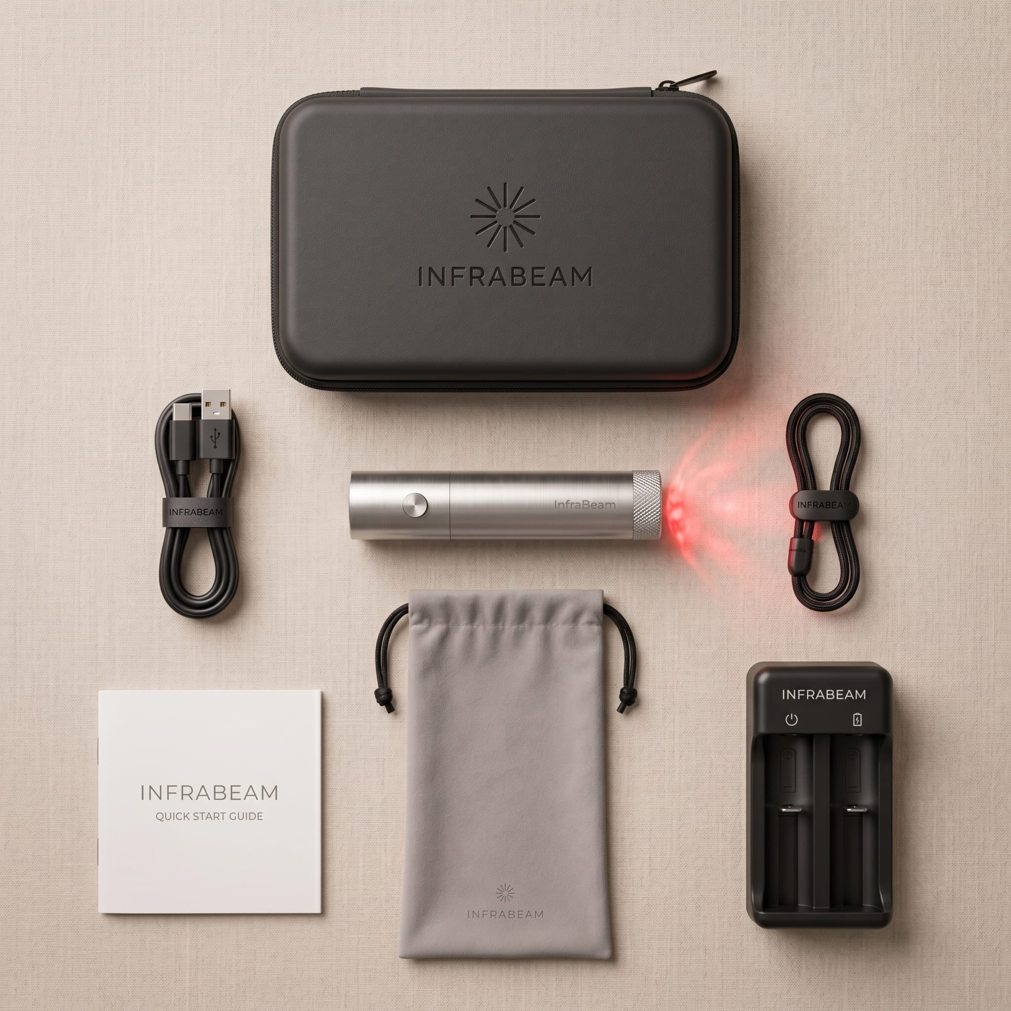 InfraBeam IB-3 in-the-box flat lay